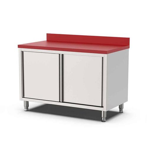 HCB Werkkast - snijtafel - schuifdeuren - 140 cm - RVS -, Zakelijke goederen, Horeca | Keukenapparatuur, Nieuw in verpakking, RVS Meubilair