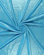 Stretch Polyester Glinsterend Blauw, Nieuw, Blauw