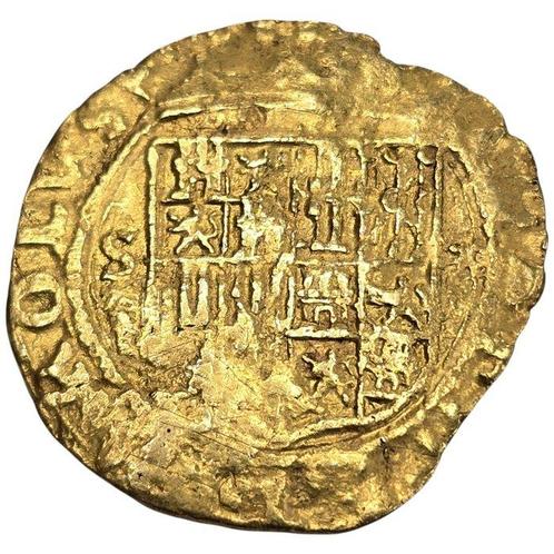Spanje. Juana y Carlos I. Escudo (1516 - 1555) Sevilla, Postzegels en Munten, Munten | Europa | Niet-Euromunten