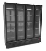 Combisteel Koelkast 4 Glasdeuren | 1850L | Zwart | Geforceer, Ophalen of Verzenden, Nieuw