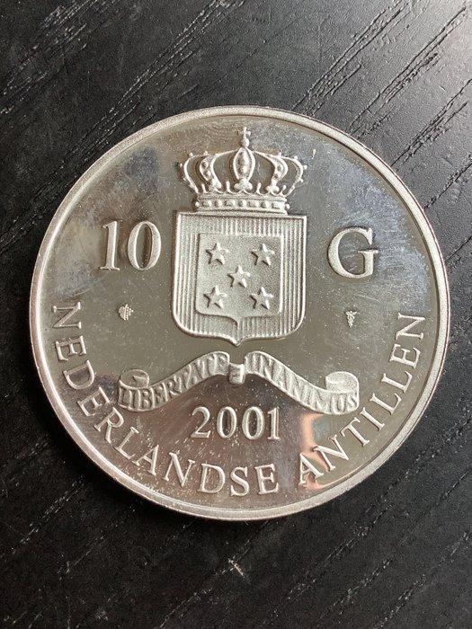 Nederlandse Antillen. 10 Gulden 2001 (Zonder Minimumprijs), Postzegels en Munten, Munten | Nederland