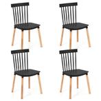 LIVSK Windsor Eetkamerstoelen Set van 4 - Beukenhouten Poten, Verzenden, Nieuw