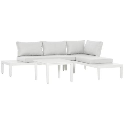 TRUUSK 3-delige Tuinmeubelset L-vorm Met Bijzettafel En Kuss, Tuin en Terras, Tuinsets en Loungesets, Nieuw, Verzenden