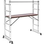 Aluminium opvouwbare ladder - zilver