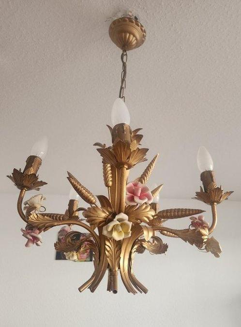 Denz Neheim Hüsten - Kroonluchter - Smeedijzer - Hollywood, Antiek en Kunst, Antiek | Lampen