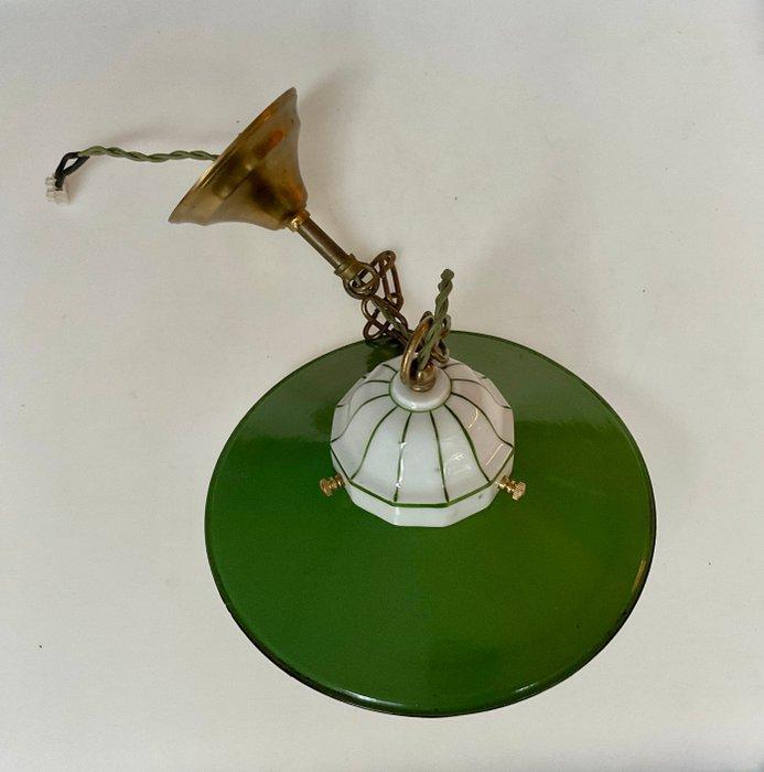 Lamp ornament - Emaille, Porselein Messing - vintage, Antiek en Kunst, Antiek | Lampen