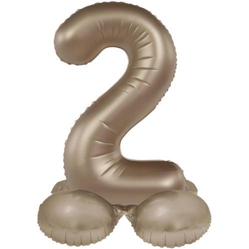 2 Jaar Cijfer Ballon Goud 41cm, Hobby en Vrije tijd, Feestartikelen, Nieuw, Verzenden