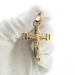 Gouden hanger van kruis met corpus (religieus, kruis hanger), Ophalen of Verzenden, Gebruikt, Goud, Overige merken