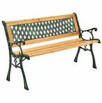 2 Zits tuinbank - Pisa diamantmotief - Espenhout gietzijzer, Tuin en Terras, Verzenden, Nieuw