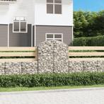 vidaXL Schanskorf gewelfd 100x50x120/140 cm gegalvaniseerd, Tuin en Terras, Bloembakken en Plantenbakken, 100 cm of meer, Verzenden