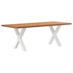 vidaXL Eettafel rechthoekig 220x90x74 cm massief eikenhout, Verzenden, Nieuw