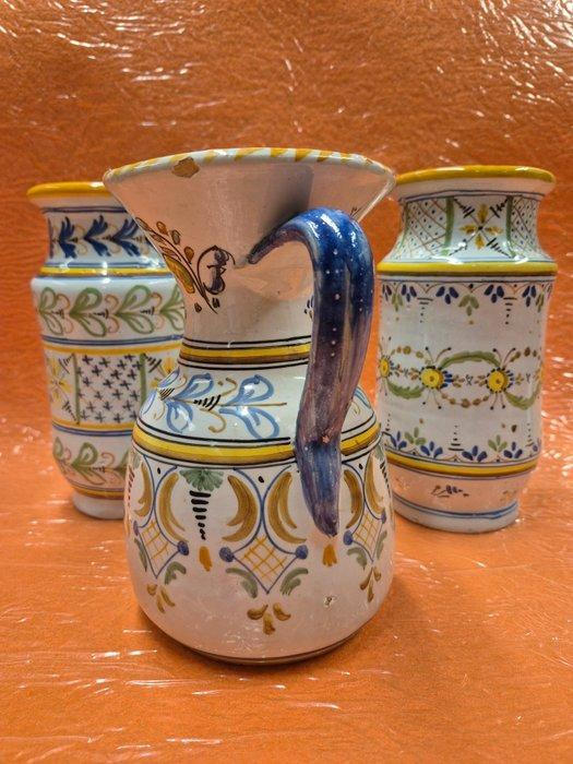 Vaas (3) - Set van 3 stukken met de hand vervaardigde, Antiek en Kunst, Antiek | Glas en Kristal