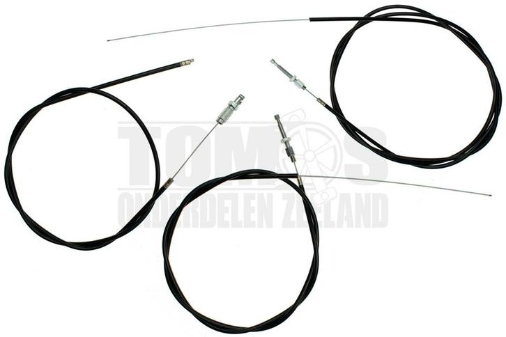 Tomos Remkabel / Gaskabel set 3-delig voor A3 / A35 / div..., Fietsen en Brommers, Brommeronderdelen | Algemeen, Nieuw, Ophalen of Verzenden