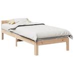 vidaXL Bedframe zonder matras massief grenenhout 90x200 cm, Huis en Inrichting, Slaapkamer | Bedden, 90 cm, Eenpersoons, Bruin