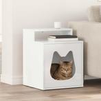 vidaXL Kattenhuis Glanzend Wit 42,5 x 40 x 53,5 cm Bewerkt, Dieren en Toebehoren, Katten-accessoires, Verzenden, Nieuw