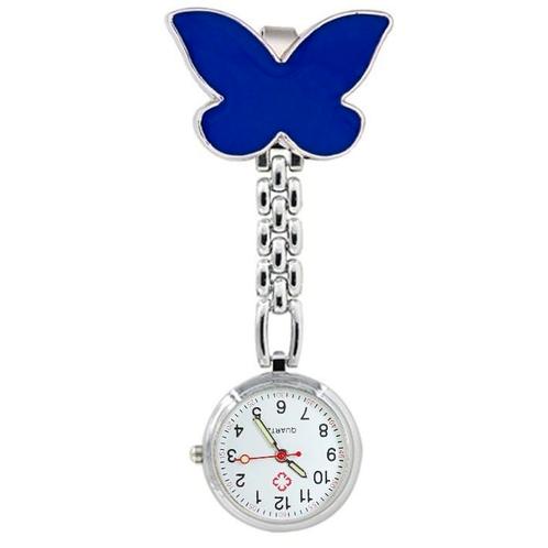 Fako® - Verpleegstershorloge - Vlinder - Donkerblauw, Sieraden, Tassen en Uiterlijk, Horloges | Dames, Verzenden