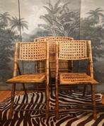 Klapstoel (4) - Bamboe, Hout - Set van vier klapstoelen