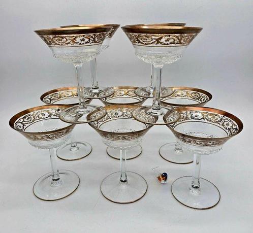 Griffe Milano - Drinkservies (10) - Rocailles - 18 kt goud -, Antiek en Kunst, Antiek | Meubels | Tafels
