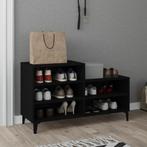 vidaXL Schoenenkast 102x36x60 cm bewerkt hout zwart, Huis en Inrichting, Verzenden, Nieuw