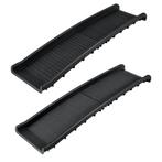 [en.casa] Hondenhelling opvouwbaar antislip 155x39x15 cm zwa