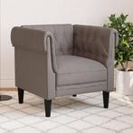 vidaXL Fauteuil Chesterfield-stijl stof taupe, Verzenden, Nieuw, Eenpersoons, Stof