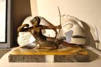 sculptuur, Diana - 21 cm - Marmer, Zinklegering, Antiek en Kunst