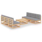 vidaXL 7-delige Loungeset met kussens massief grenenhout, Tuin en Terras, Tuinsets en Loungesets, Verzenden, Nieuw, Loungeset