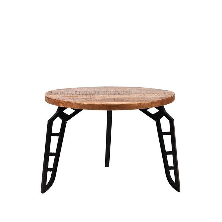 LABEL51 Salontafel Flintstone - Rough - Mangohout - 60 cm -, Huis en Inrichting, Tafels | Salontafels, Nieuw, Ophalen of Verzenden