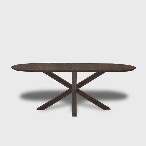 Tafel Plat Ovaal eikenhout - Matrix hout - Zand, Huis en Inrichting, Tafels | Eettafels
