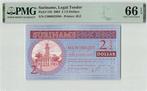 2004 Suriname P 156 2½ Dollars Pmg 66 Epq, Postzegels en Munten, Bankbiljetten | Europa | Niet-Eurobiljetten, Verzenden