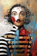 John Joseb Art glasschilderij man kostuum surrealisme abstra, Minder dan 50 cm, Verzenden, Nieuw, Schilderij