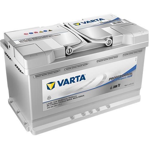 Varta Professional Dual Purpose AGM LA 80 accu | 840 080 08, Auto-onderdelen, Accu's en Toebehoren, Ophalen of Verzenden