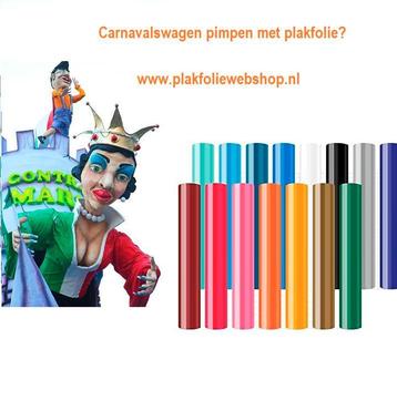 Carnavalswagen of feestlocatie versieren met plakfolie? beschikbaar voor biedingen