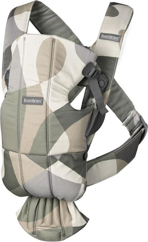 BABYBJÖRN Draagzak Mini Cotton Khaki groen print, Kinderen en Baby's, Babydragers en Draagdoeken, Verzenden