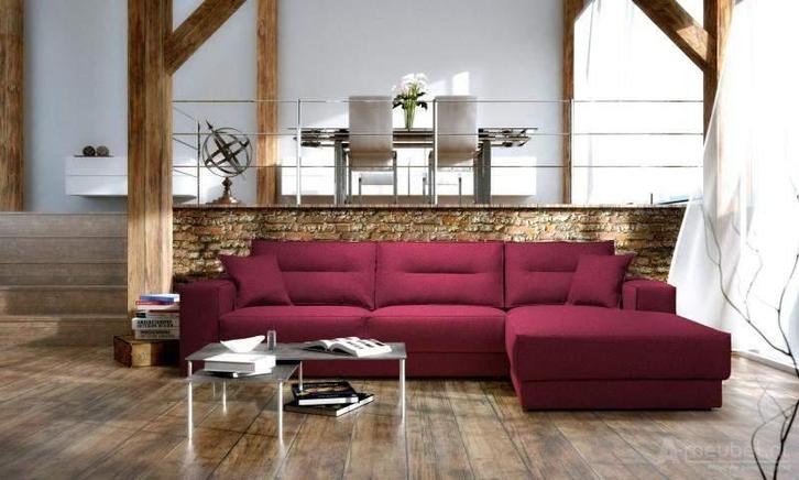 Loungebank Venray - loungebanken - Roze, Huis en Inrichting, Banken | Sofa's en Chaises Longues, Nieuw, Stof