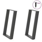 vidaXL Eettafelpoten 2 st U-vormig 60x(72-73) cm staal, Verzenden, Nieuw