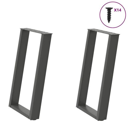 vidaXL Eettafelpoten 2 st U-vormig 60x(72-73) cm staal, Huis en Inrichting, Tafelonderdelen, Nieuw, Verzenden