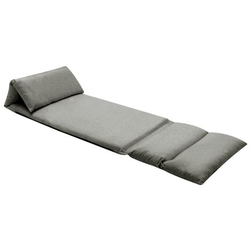 vidaXL Vloerstoel inklapbaar microvezel donkergrijs, Huis en Inrichting, Banken | Sofa's en Chaises Longues, Nieuw, Verzenden