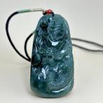 Dragon Amulet Pendant - Gecertificeerde Jadeiet (A-jade) -, Antiek en Kunst