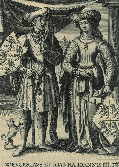 Portrait of Joanna, Duchess of Brabant and Lothier, Antiek en Kunst, Kunst | Etsen en Gravures