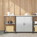 vidaXL Keukenopslag set met plank met opslag 2 pcs Zilver, Huis en Inrichting, Keuken | Keukenelementen, Verzenden, Nieuw