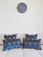Set van vier zijden/zijdevelours Ikat-kussens - Kussen (4)