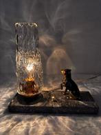 ART DECO - Lamp - Marmer, Messing, Glas - nachtlamp
