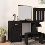 vidaXL Kaptafel 95x50x134 cm massief grenenhout zwart, Huis en Inrichting, Tafels | Kaptafels, Verzenden, Nieuw