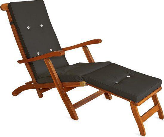 Ligbedkussen 173 x 43 x 6 cm Antraciet, Tuin en Terras, Tuinstoelen, Ophalen of Verzenden
