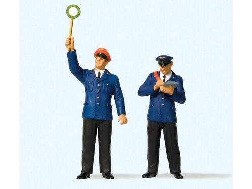 Preiser 44920 Perronwachter en conducteur 1:22,5 (Figuren), Hobby en Vrije tijd, Modelbouw | Figuren en Diorama's, Nieuw, Ophalen of Verzenden