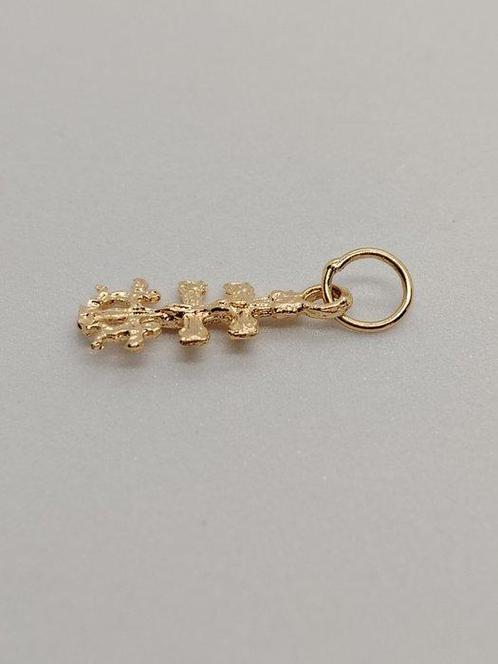 Zonder Minimumprijs - Kruishanger - 18 karaat Geel goud, Sieraden, Tassen en Uiterlijk, Antieke sieraden