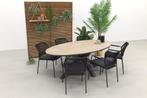 GI Edison 220x115 cm. tafel ovaal/ Taste Barista - Antraciet, Verzenden, Nieuw, Rvs, Tuinset