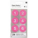 Paper Poetry Adventskalender stickers Donker roze 24st., Hobby en Vrije tijd, Knutselen, Nieuw, Verzenden