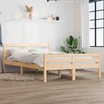 vidaXL Bedframe zonder matras massief hout 140x200 cm, Huis en Inrichting, Slaapkamer | Bedden, Bruin, Verzenden, 140 cm, 200 cm